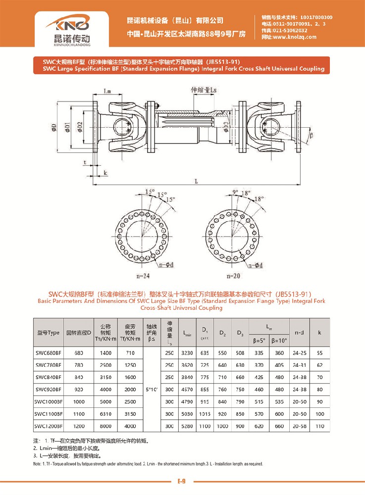 SWC BF型十字軸式萬(wàn)向聯(lián)軸器