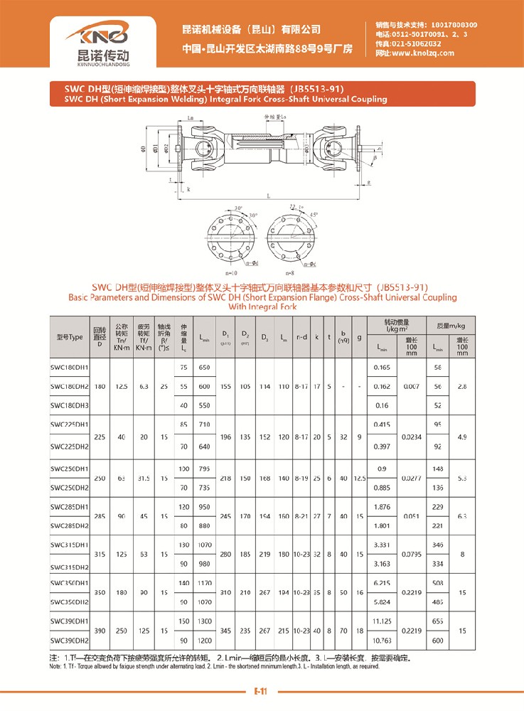 SWC DH型萬向聯(lián)軸器